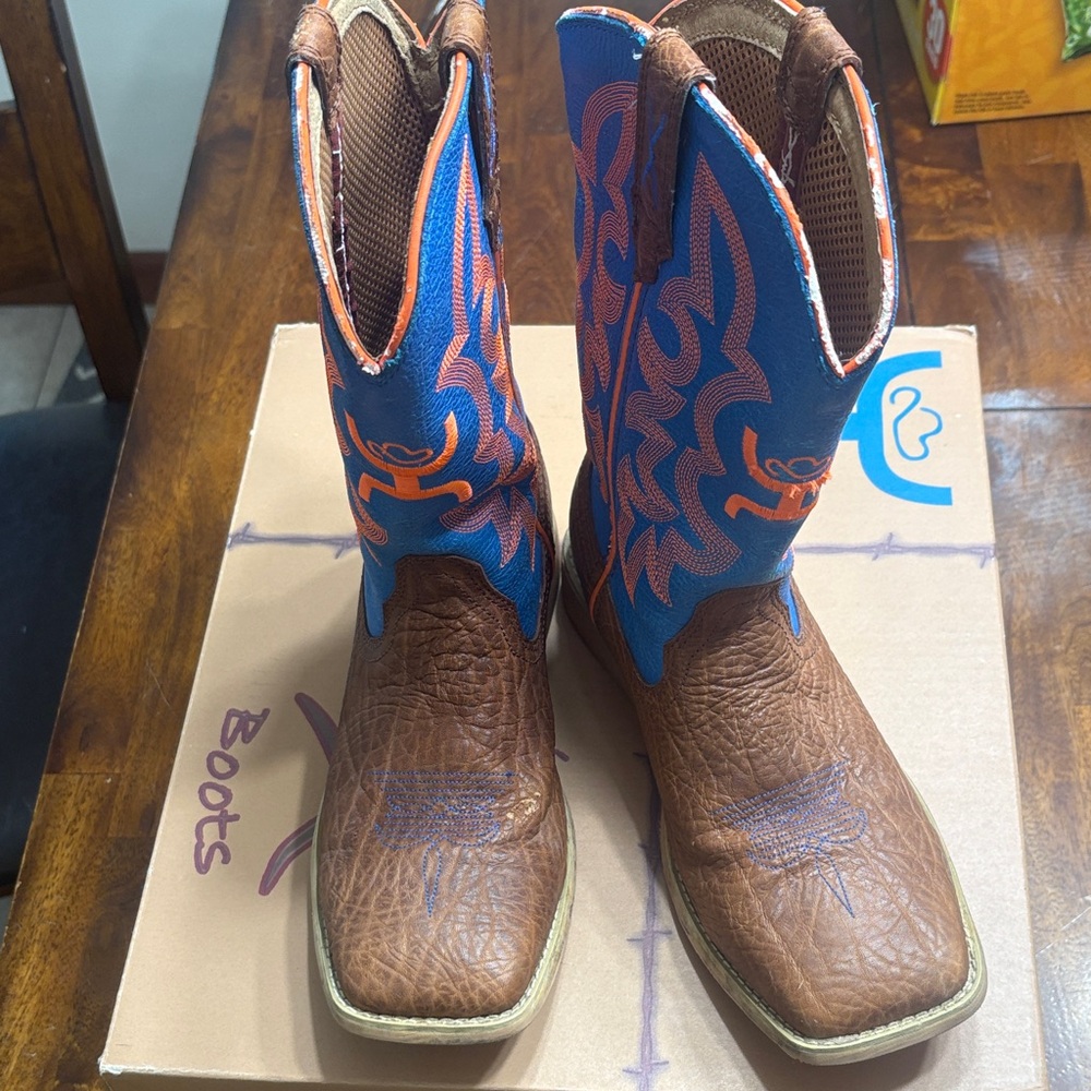 Twisted X Kids Boots in Brown and Blue